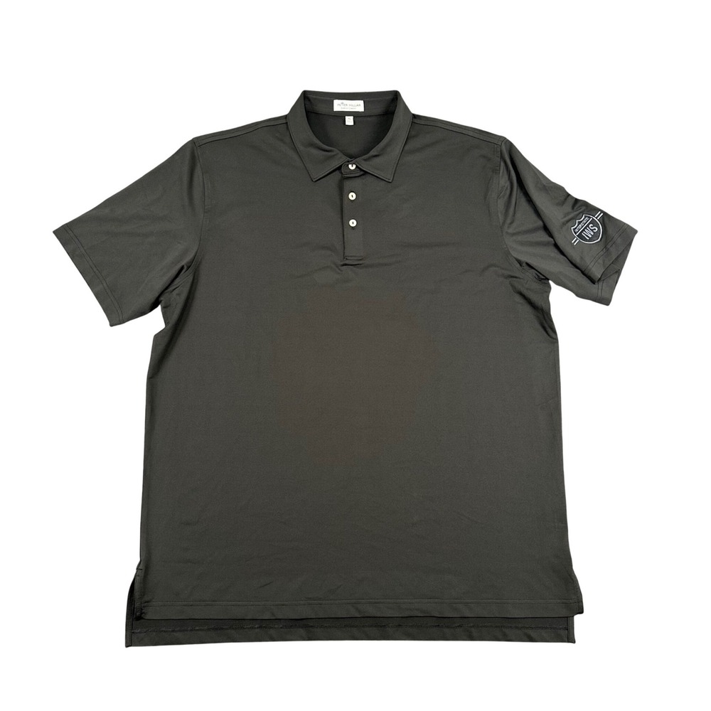 Peter Millar Summer Comfort Polo Shirt Mens XL Black Golf Short Sleeve Stretch
